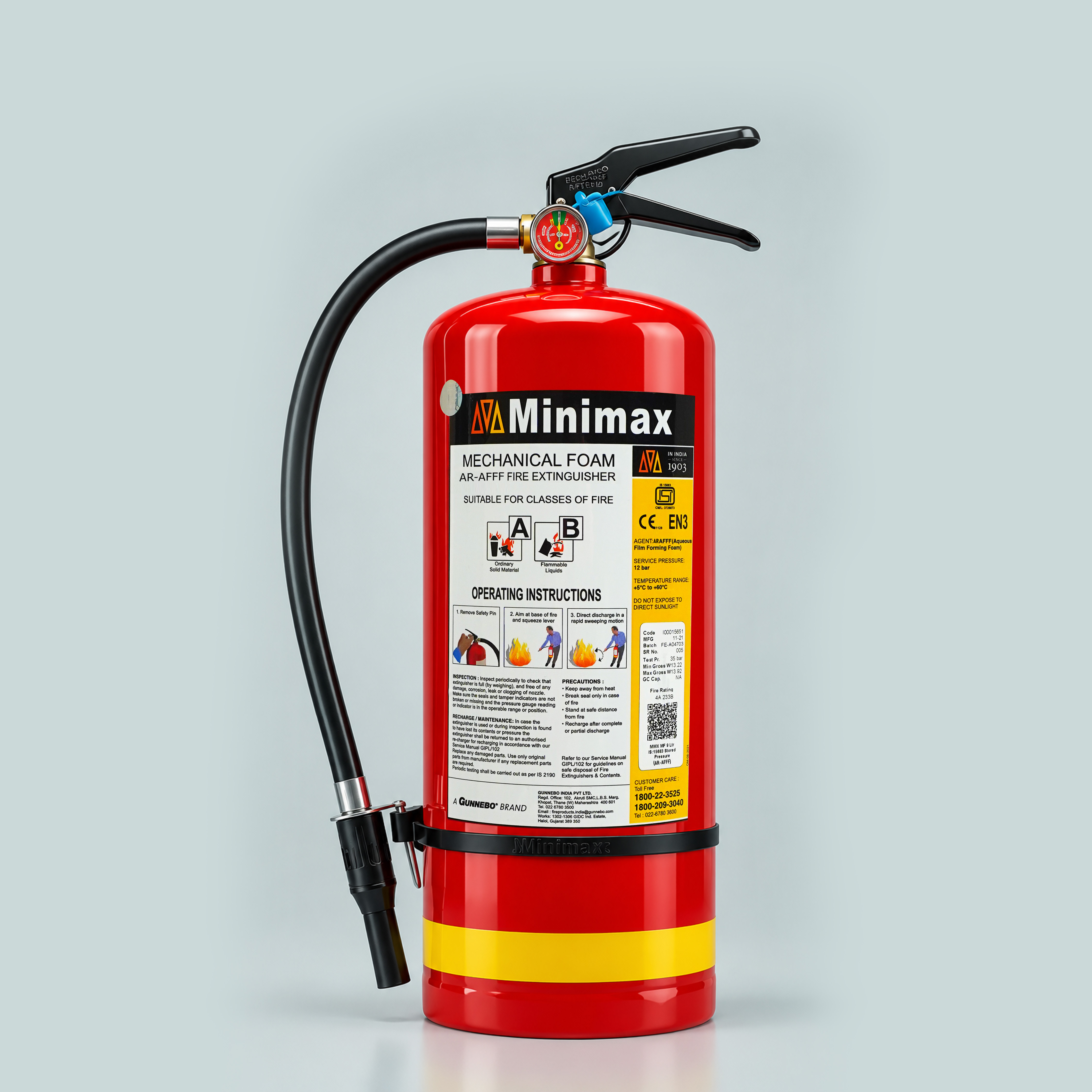 Mechanical Foam (AR-AFFF) Stored Pressure Fire Extinguisher